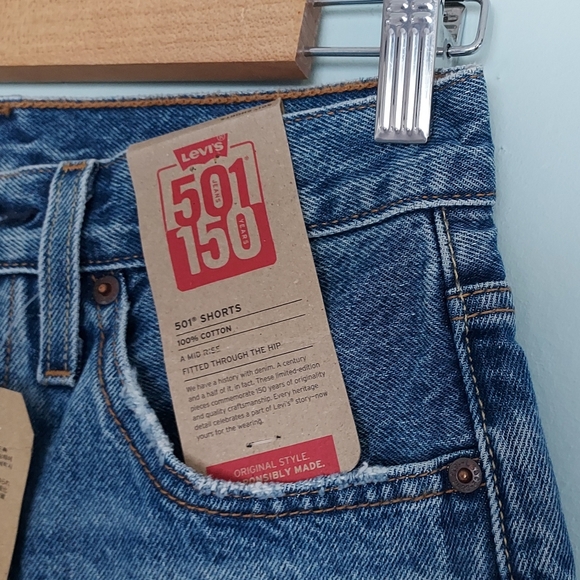 Levi's 501 Denim Jean Shorts Size 25 NEW NWT 150th Anniversary - Picture 3 of 16